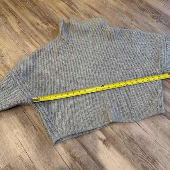 Anthropologie Maeve Athena Cowl Neck Cropped Sweater Grey Blend Size XS - Picture 4 of 7